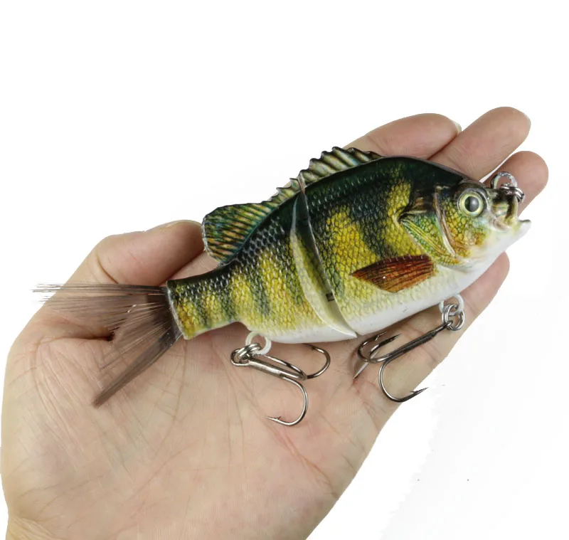 2 Segments Jointed Fishing Lure 13cm 42.7g Rattle Bluegill Glider Swimbait Crankbait Bass Pike Fish Lure Sea   Fishing Bait