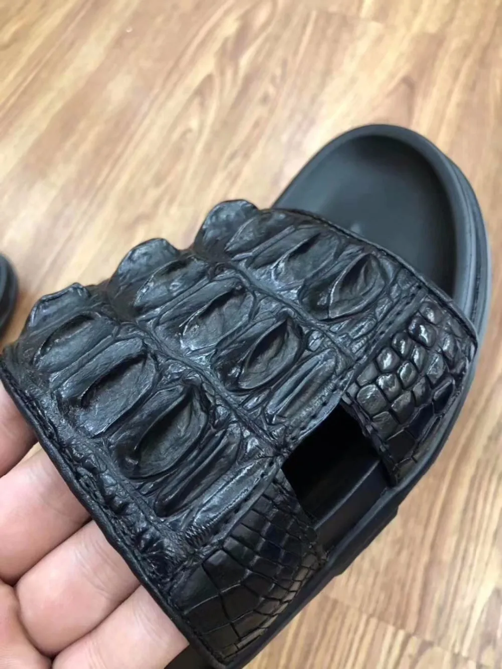 2018 100% Genuine real genuine python skin men shoe luxury quality black color with cowhide skin lining free shipping