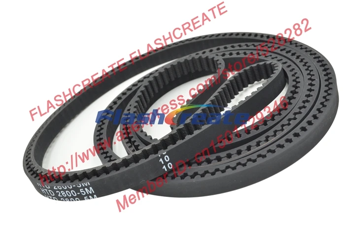 

2pcs HTD5M belt 2800 5M 10 timing belt teeth 560 width 10mm length 2800mm rubber closed-loop belt 2800-5M Free shipping