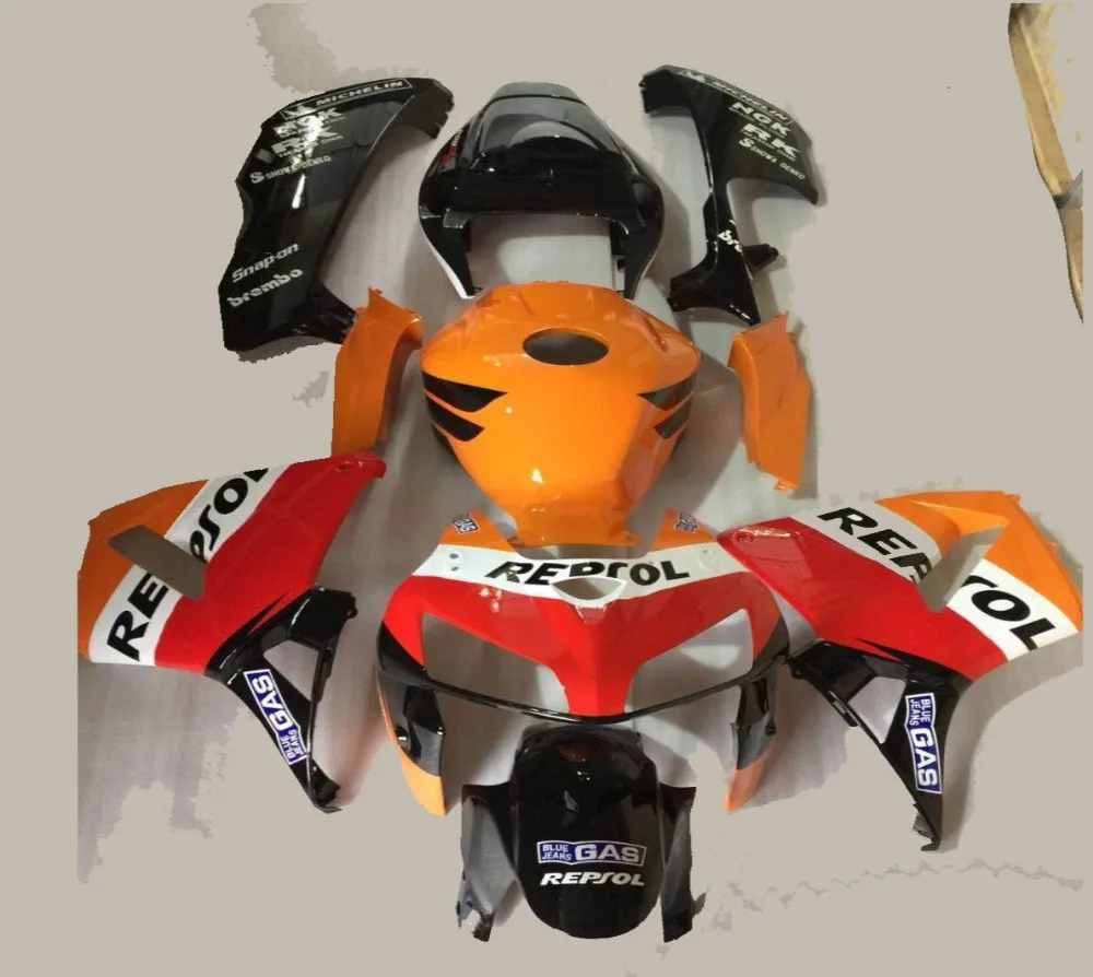 

100% Fit injection mold fairing kits for CBR600 RR 2003 2004 Orange CBR 600RR 03 04 CBR600RR F5 03 04 Fairings