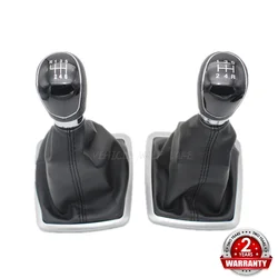 Pommeau de levier de vitesse noir argenté, 5 vitesses, 6 vitesses, manuel pour Ford Focus 2, MK2, FL, MK3, MK4, MK7, MONDEO, KUGA, GALAXY, FIESTA, style de voiture