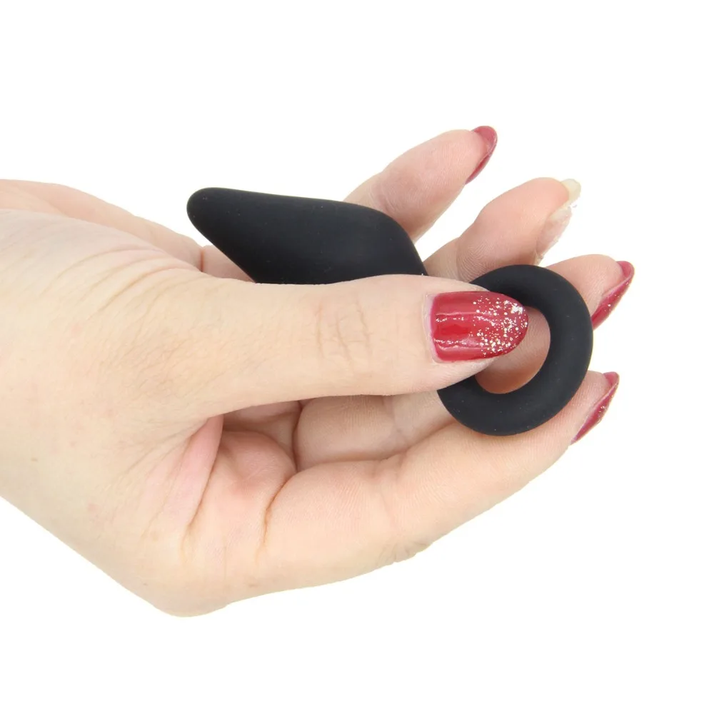100% Silicone Anal Plug For Beginner Black WaterproofProstate Massager Butt Plug Anal Sex Toys