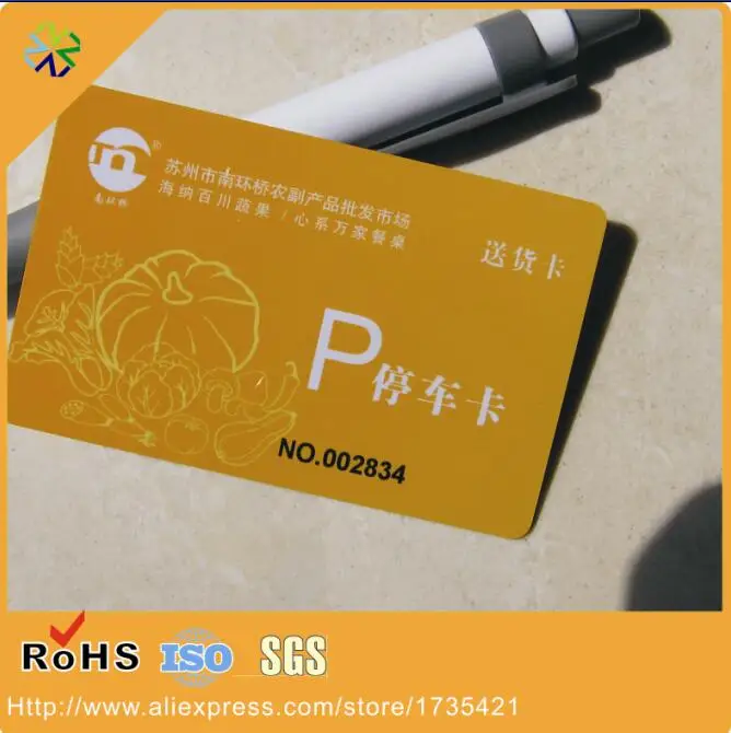 2000pcs/lot round corner CMYK full color printing ISO standard size plastic card