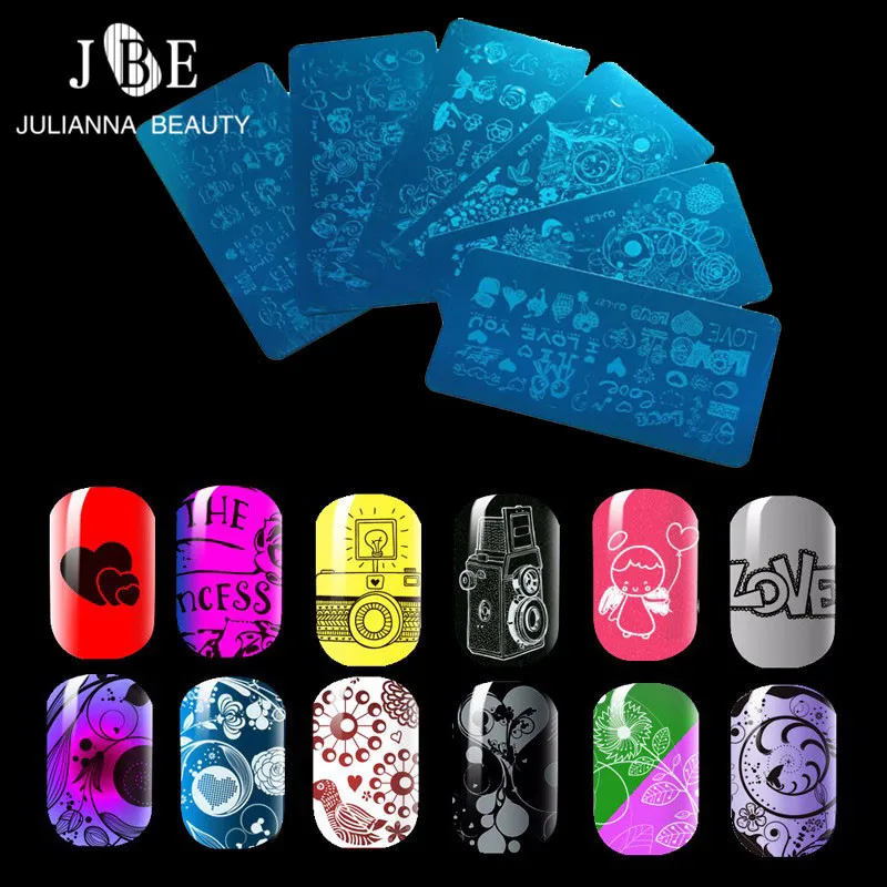 New Nail Stamping Plates Fashion Element Designs Nail Art Templates Nail Stamp 12X6cm DIY Plates Nail Stencil Manicure Tools