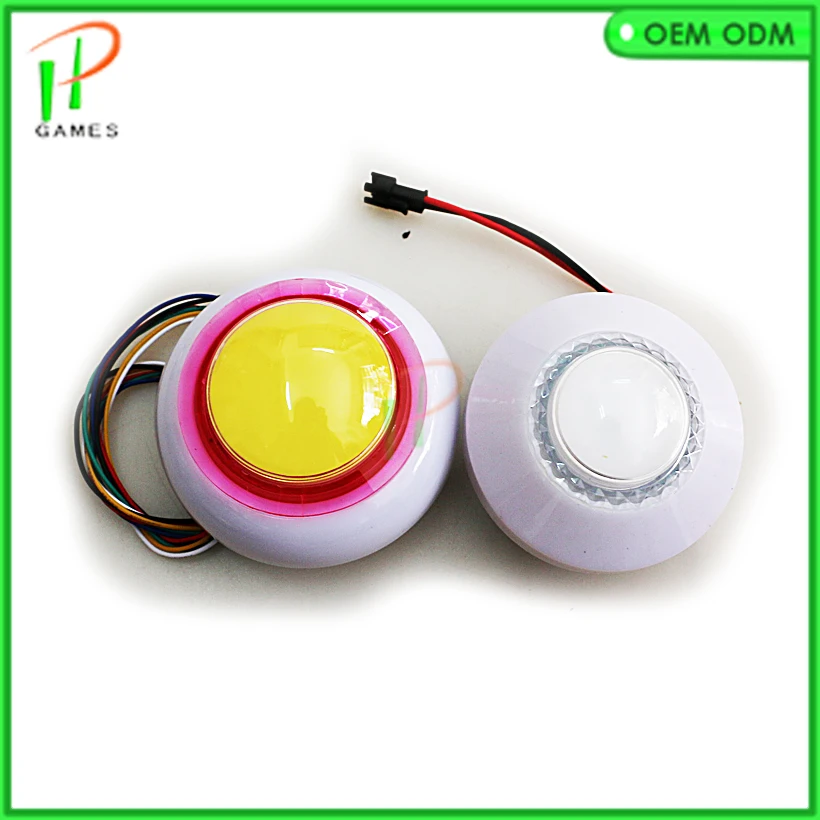 Multicolour LED push button Illuminated edge automatic color change button with microswitch Arcade game