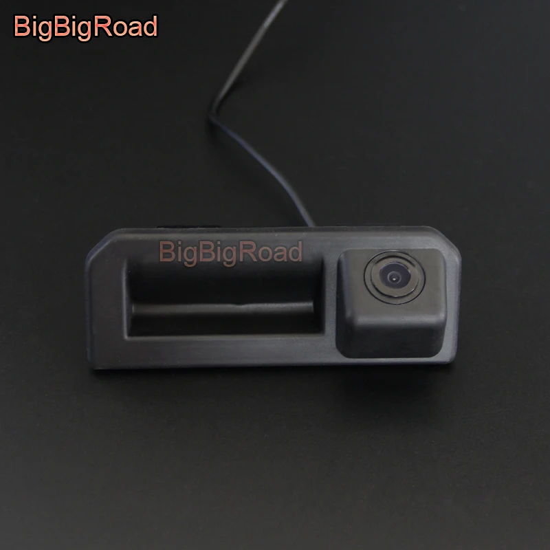 BigBigRoad Maniglia per bagagliaio di un'auto Telecamera per retromarcia per Audi Q2 / Q5 (FY) / A5 (F5) 2017 2018 Telecamera di parcheggio impermeabile per visione notturna