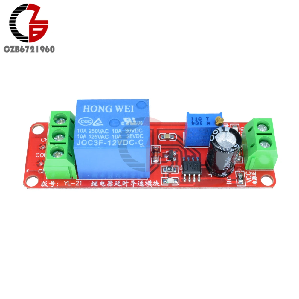 DC 5V 12V Time Delay Relay NE555 Time Relay Shield Timing Relay Timer Control Switch Car Relays Pulse Generation Duty Cycle