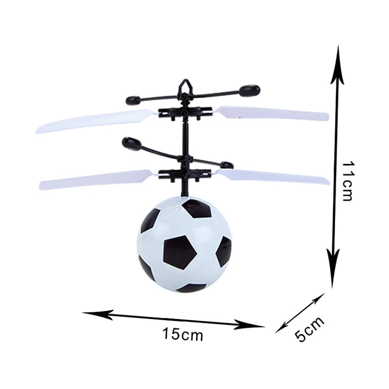 Oplichtend speelgoed Infrarood inductie Voetbalhelikopter Kinderen Mini Drijvende Flyer Speelgoed Kinderen Cadeau