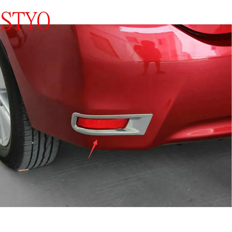 STYO  Car ABS Front + Rear  Fog Lamp Light Cover Trim Strip Trim  For Toyota1 Corolla Altis E170 2014 2015