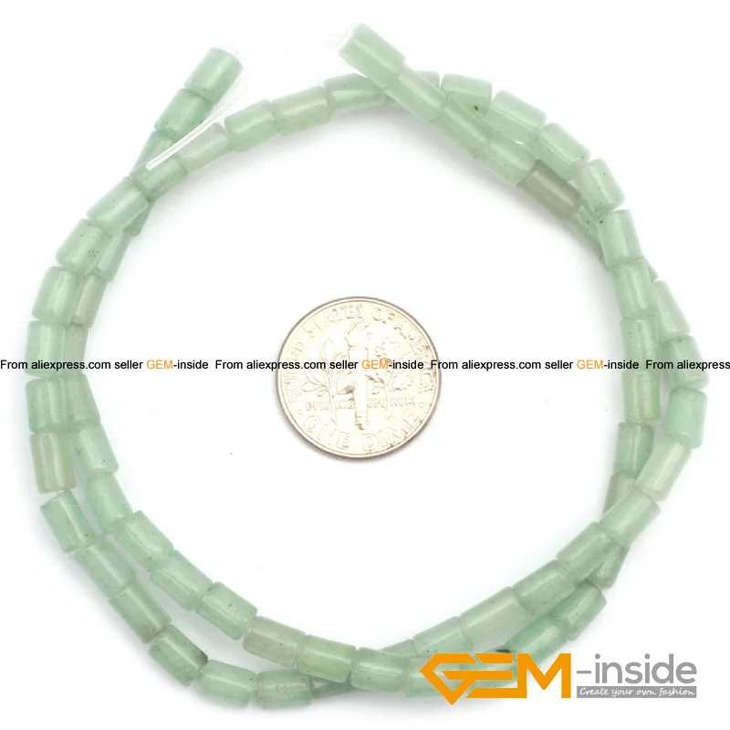 4x6 Column Tube Natural Stone Beads Aventurine Jades Dalmatian Jaspers Agates DIY Beads For Jewelry Making