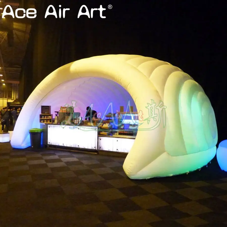 แบบพกพา Luna เต็นท์ Inflatable Bar บูธ 6 M Vendor House ครึ่งวงกลมอาหารและเครื่องดื่มสถานีเต็นท์สําหรับโฆษณาและโปรโมชั่น