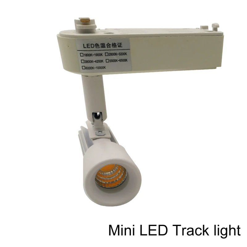 

Mini LED Track Light COB 5W Rail Lights For Kitchen Fixed Clothing Shoes Shops Stores Track Lighting 900lm Single Three Phase