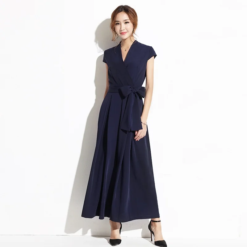 Đồng Màu Jumpsuit Mùa Hè 2019 Nữ Cột Dây Áo Liền Quần Paysuits Ống Rộng Thanh Lịch Liền Quần Cho Nữ 2019 DD2118