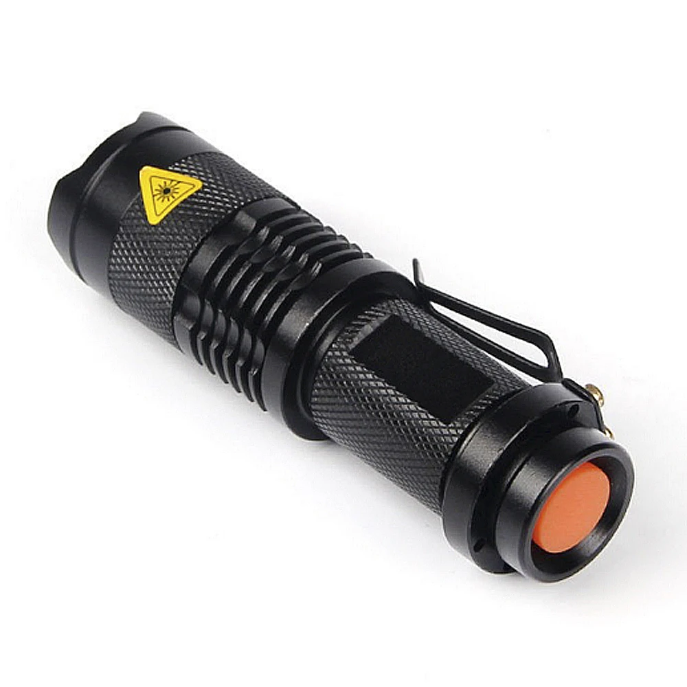 

Mini Flashlight ZOOM 7W Waterproof LED light 3 Modes Zoomable LED Torch AA 14500 battery Flashlight Torch Lamp