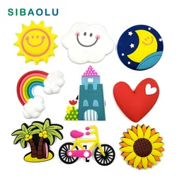 Sun Coconut Tree silicone fridge magnets Bicycle whiteboard love sticker Refrigerator Magnet Kids Message post Home Decoration