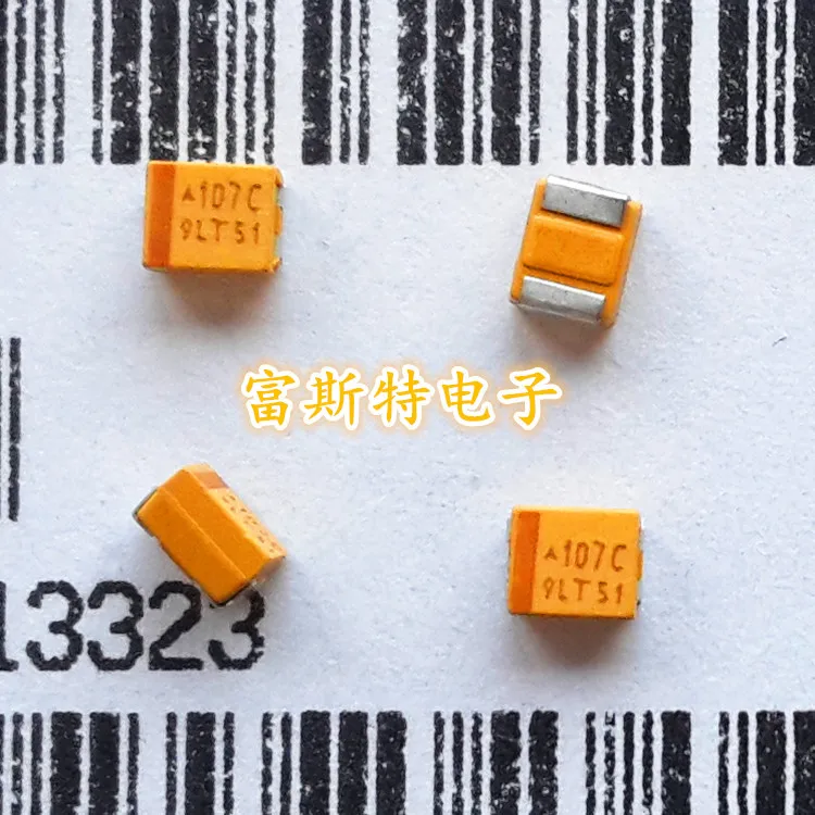 

100PCS/LOT SMT tantalum capacitor 107C 16V 100UF B type 3528/1210 100UF 16V B