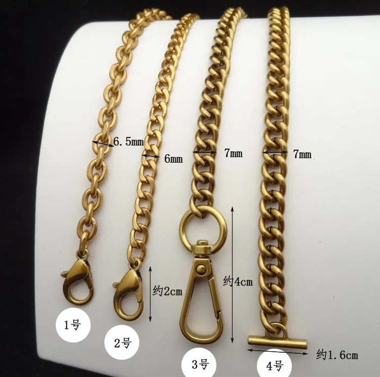 LLavero de hombro de 110cm para mujer, cadena de lujo, bolso de mensajero, correa de repuesto, Color dorado, alta calidad