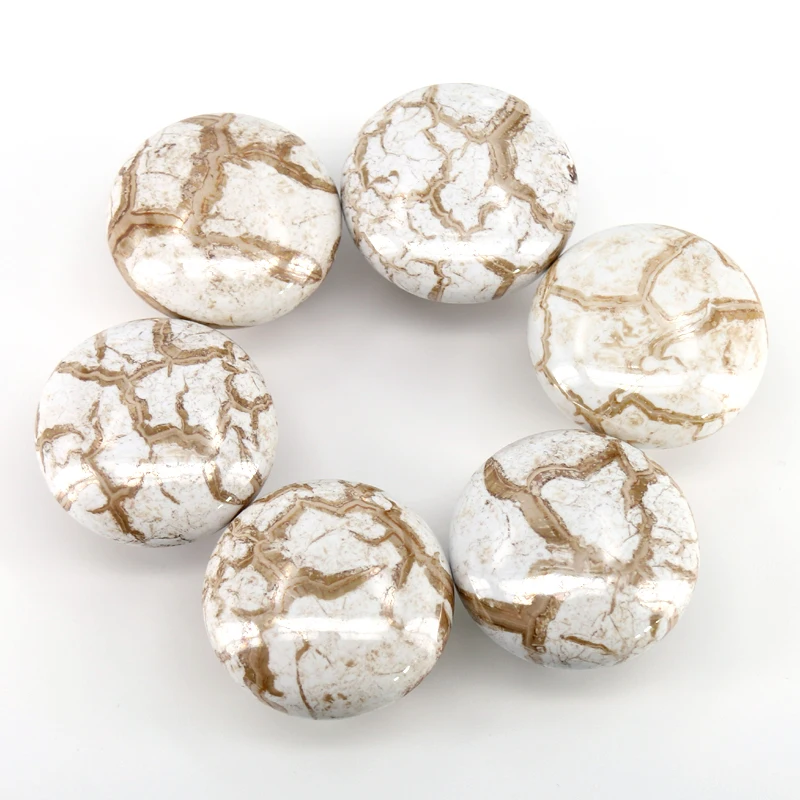 6PCS 38mm New Ceramic Cabinet Drawer Knob Wardrobe Handle Furniture  Closet Handles Dresser Pulls