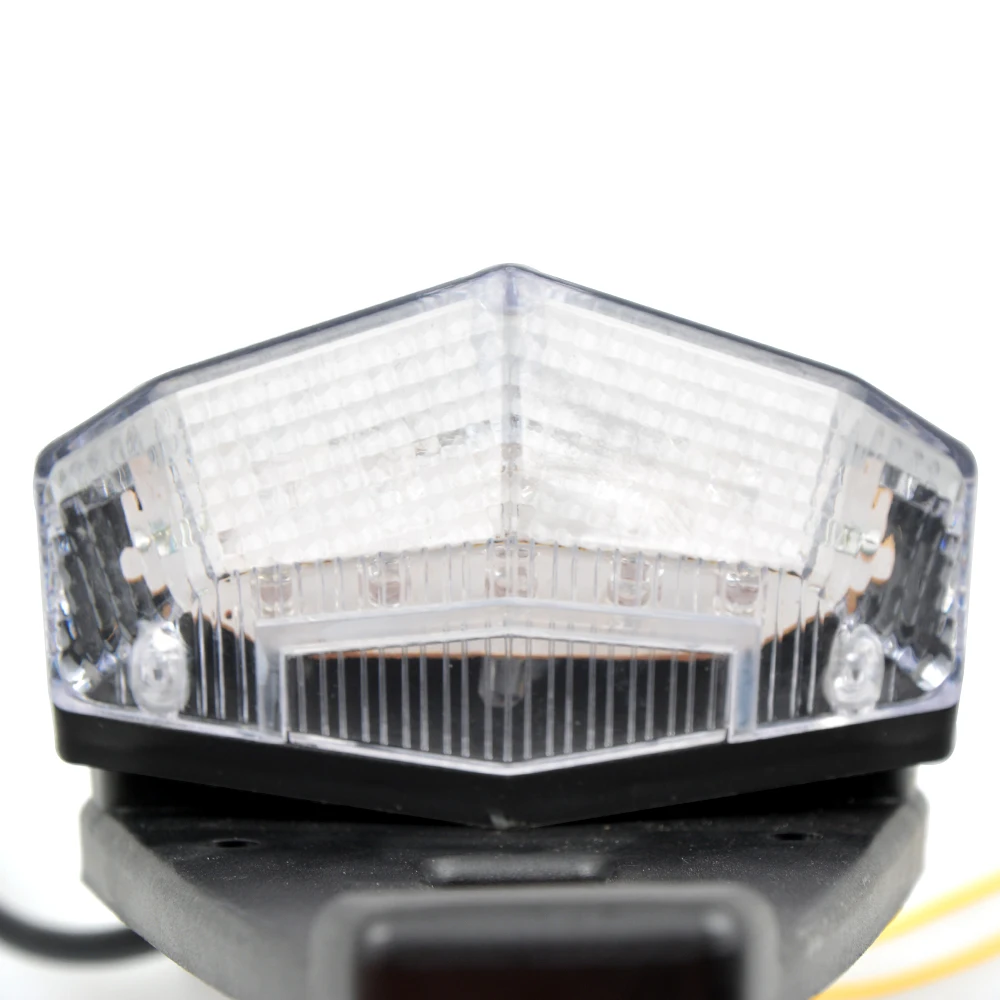 Motocicleta luz da cauda da bicicleta traseira fender luz traseira led freio parar moto para honda yamaha suzuki kawasaki honda 12v