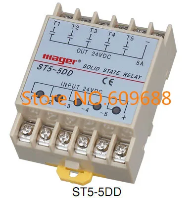 Mager Single phase DC solid state relay ST5-5DD five circuit output input 5A DC24V