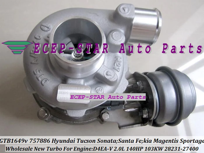 GTB1649V 757886 757886-0003 28231-27400 Turbo For HYUNDAI Tucson Sonata Santa Fe For KIA Magentis Sportage II Carens D4EA 2.0L