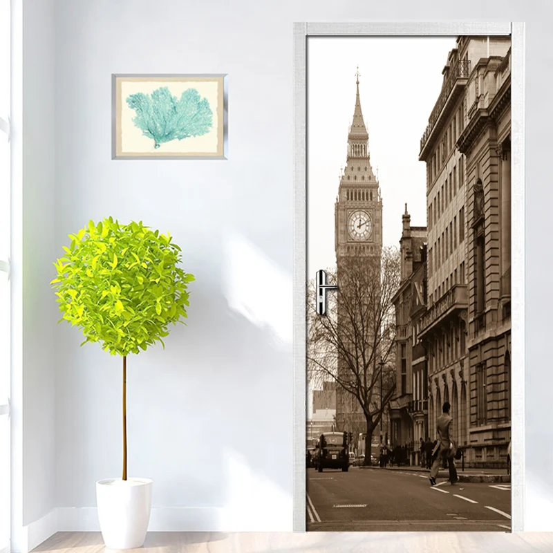 

Modern 3D Wallpaper New York City Street View Mural Living Room Bedroom Door Decoration Sticker PVC Waterproof Wall Paper Roll