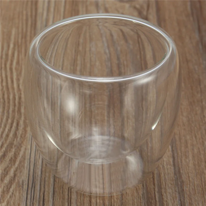 Arshen 80ml Double Wall Glass Clear Handmade Heat Resistant Mini Tea Drink Cups Healthy Drink Mug Coffee Cups Insulated Glass