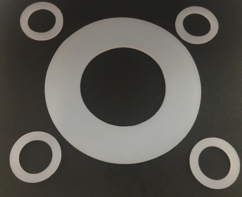 DN100 108*158*3 108x158x3 DN125 133*188*3 133x188x3 White Silicon Rubber Ripple Tube Valve Flange Washer O Ring Flat Seal Gasket