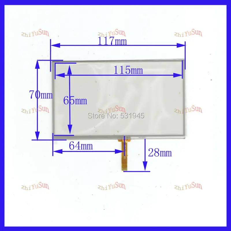 

ZhiYuSun 117*70 New 5.0" 5-inch Touch panel for TomTom VIA 4EN52 Z1230 Touch screen digitizer panel replacement Free shipping