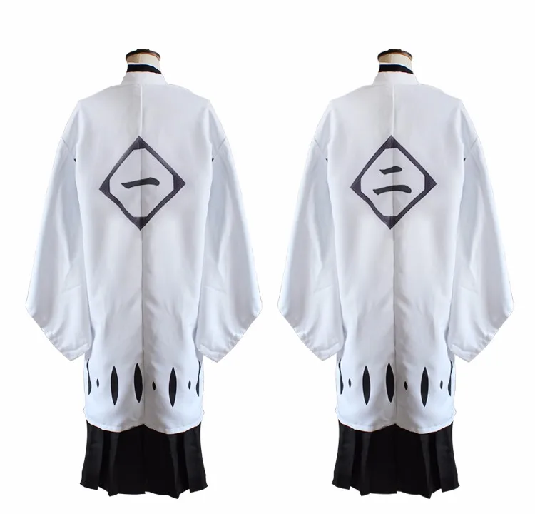 COSZTKHP 13 Number BLEACH White Haori Cosplay Costume From 1st to 13th Division Captain Long Cape Robe Short / Long Sleeve Cloak