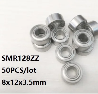 

50pcs/lot 8x12x3.5mm S678ZZ SMR128ZZ SMR128 ZZ bearing 8*12*3.5mm Stainless Steel Deep Groove Ball Bearing Miniature MR128ZZ