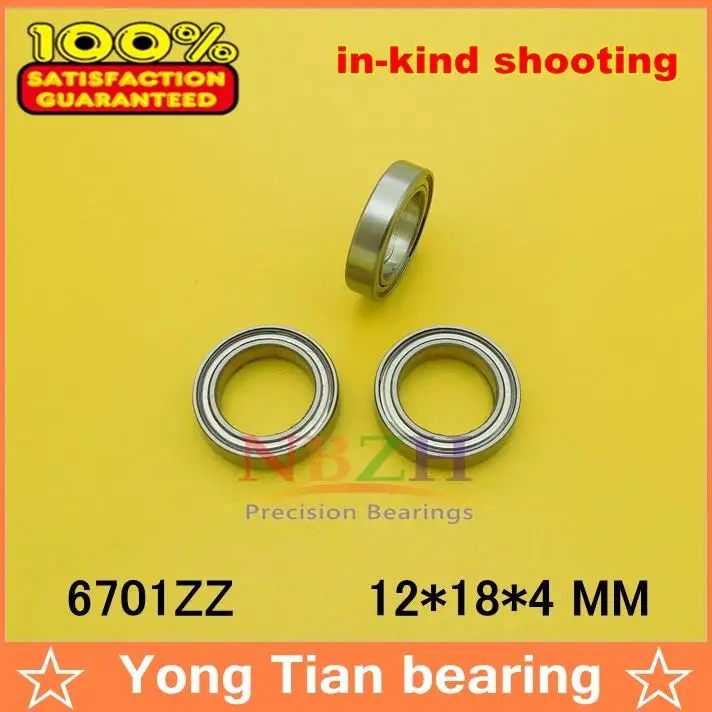 

NBZH Bearing10pcs Free Shipping The High Quality Of Ultra-Thin Deep Groove Ball Bearings 6701ZZ 61701ZZ 6701-2RS 12*18*4 Mm