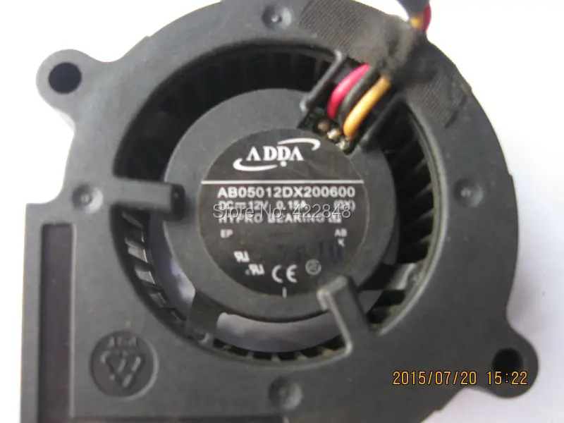 Neue und original adda 5020 dc12v 0.15a ab05012dx200600 lüfter für benq projektoren