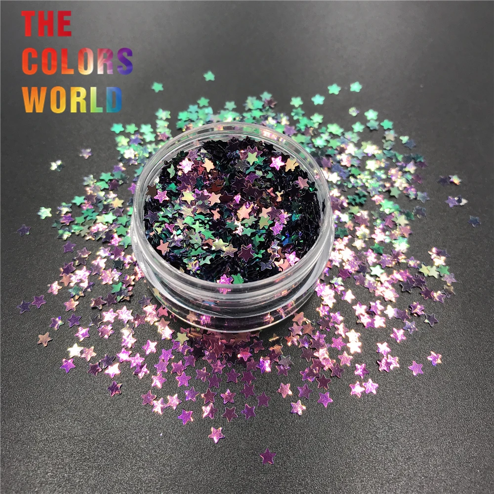 TCT-355 Chameleon Color Star 3MM Nail Glitter Nails Art Decoration Makeup Henna Tumblers Crafts Festival Accessories Suppliers