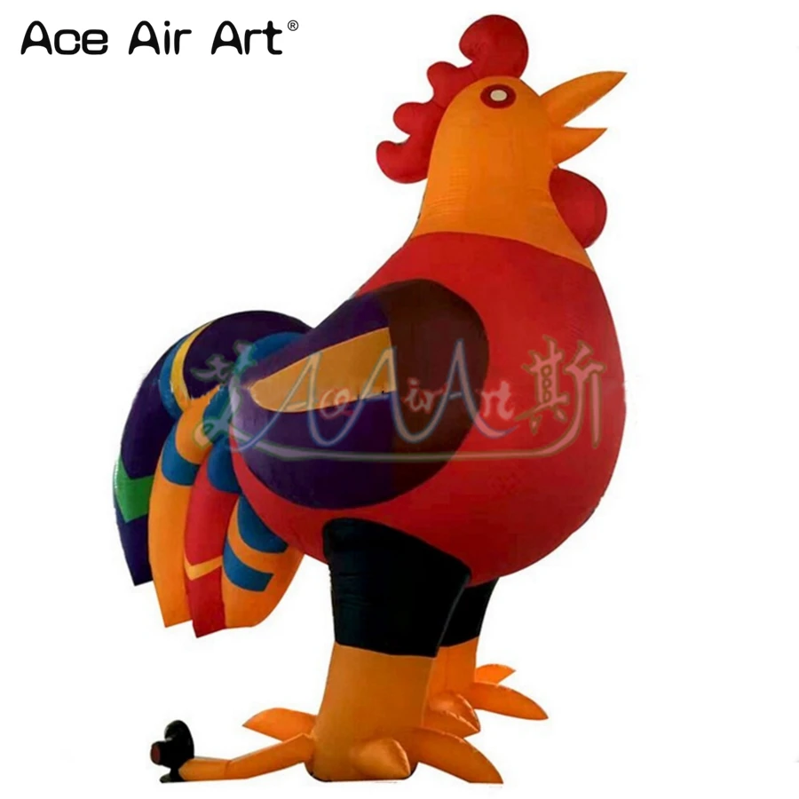 

Beautiful Design Colorful Animal Model Inflatable Rooster Cock/Chicken Mockup Balloon with Free Blower for Sale