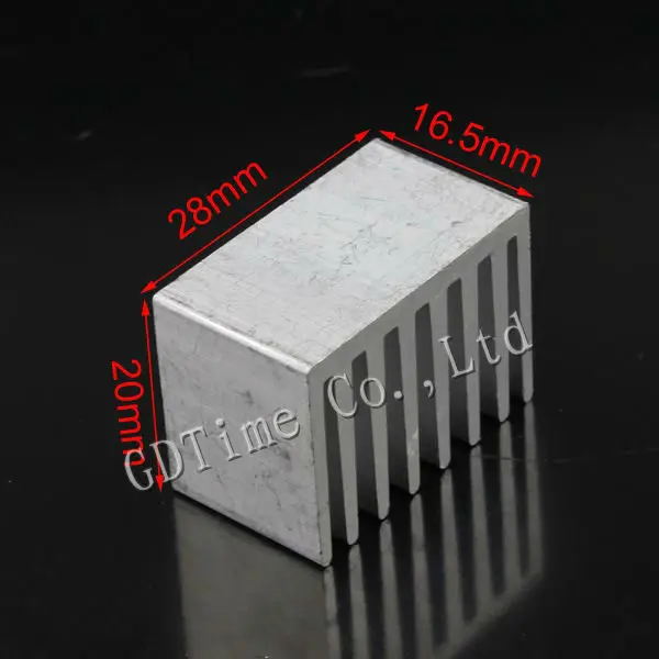 500PCS Lot Aluminum 16X28X20MM IC LED Cooling Cooler Heatsink Heat sink GD023