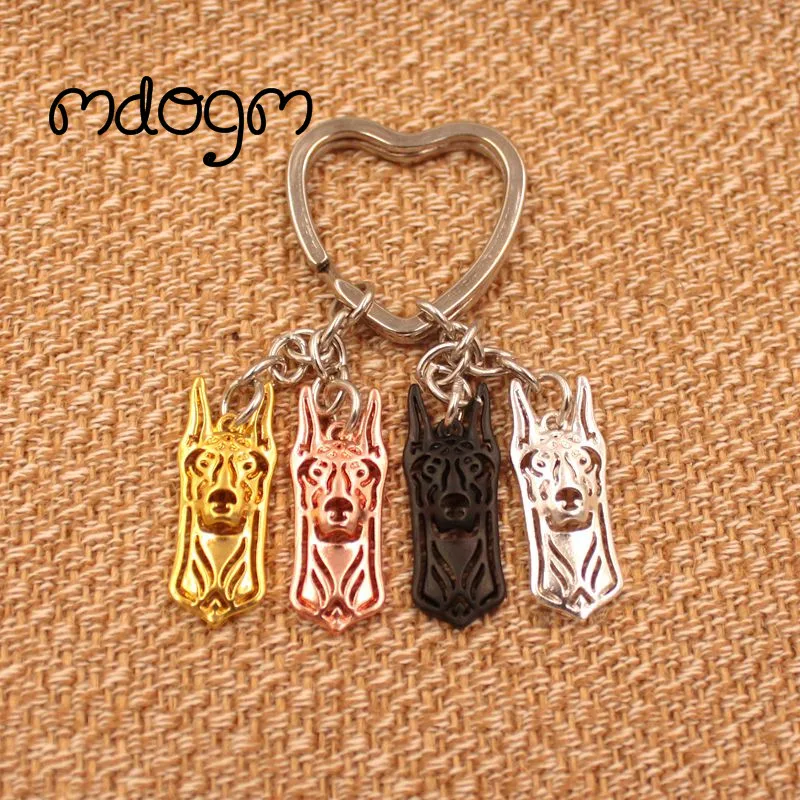 Cute Doberman Dog Animal  Purse Handbag Charm Handmade Pendant Keychain For Bag Car Women Men Key Ring Love Jewelry K024