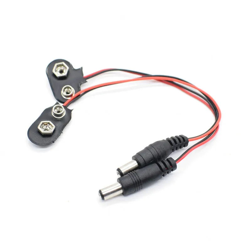 9V DC Battery Power Cable Plug Clip Barrel Jack Connector for Arduino DIY I T type