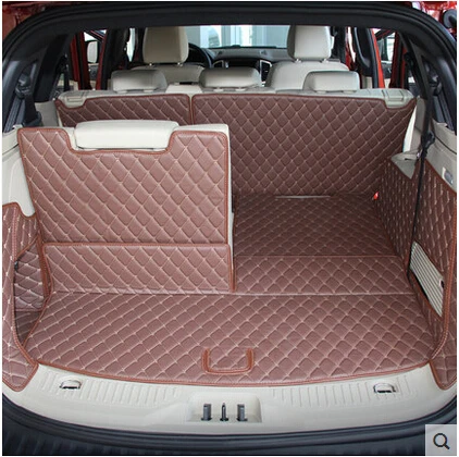 

High quality! Special car trunk mats for Ford Everest 7 seats 2021 waterproof cargo liner mat boot carpets for Everest 2020-2015