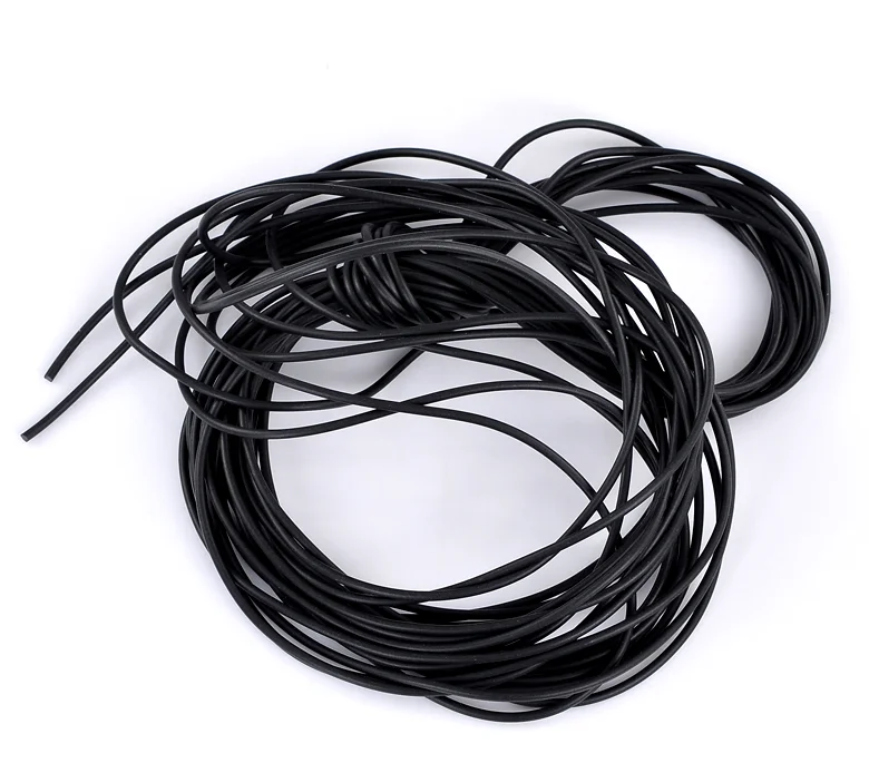 DoreenBeads Cao Su Trang Sức Dây Tròn Đen 2Mm, 10M Chiều Dài (B22142), Nghĩa Ô