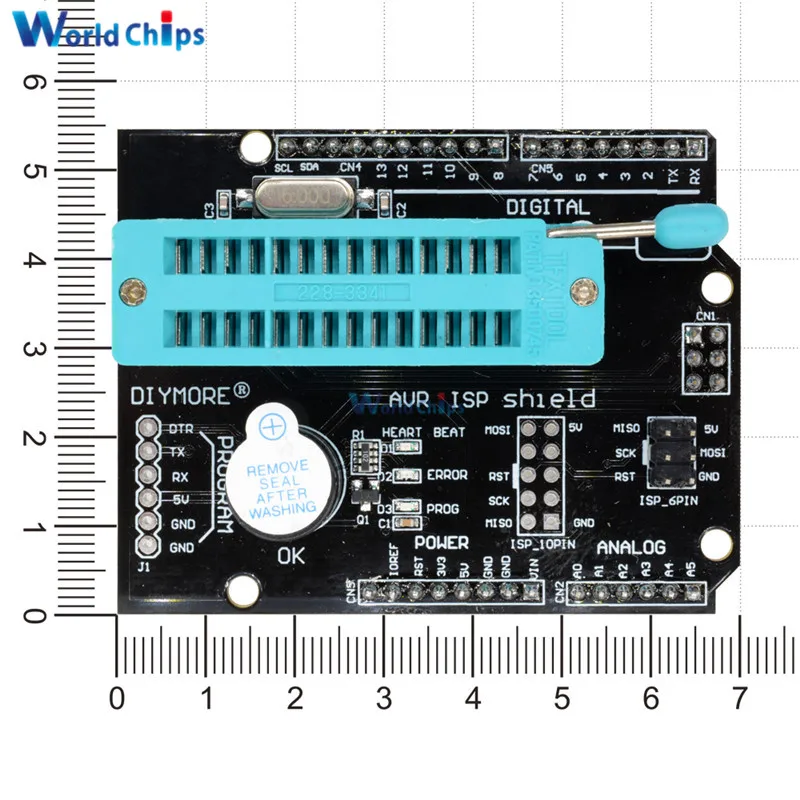 AVR ISP Shield Burning Bootloader Programmer Atmega328P Bootloader Module With Buzzer And LED Indicator for Arduino R3