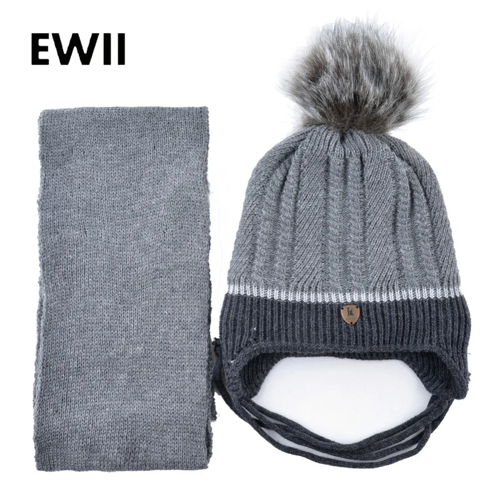 

2018 Girls winter hats for kids knitted beanies caps children brand thick warm hat skullies boys casual pompom cap bonnet