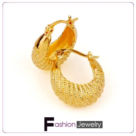 Jewellery Fabulous women's  yellow gold GF moon earring silkworm 18mmNot satisfied, 7 days no reason to refund