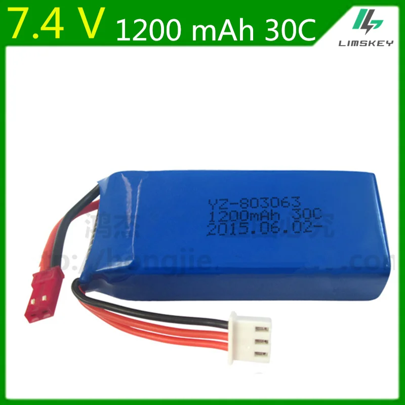 7.4V 1200mAh Lipo battery For Yi zhang Tarantula X6 H16 remote control quadrocopter 7.4V 1200mAh lipo battery 2S 803063 30C