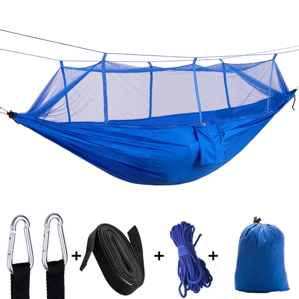 

New Ultralight Parachute Hammock Hunting Mosquito Net Double Person hanging bed drop shipping Outdoor camping Furniture hammock