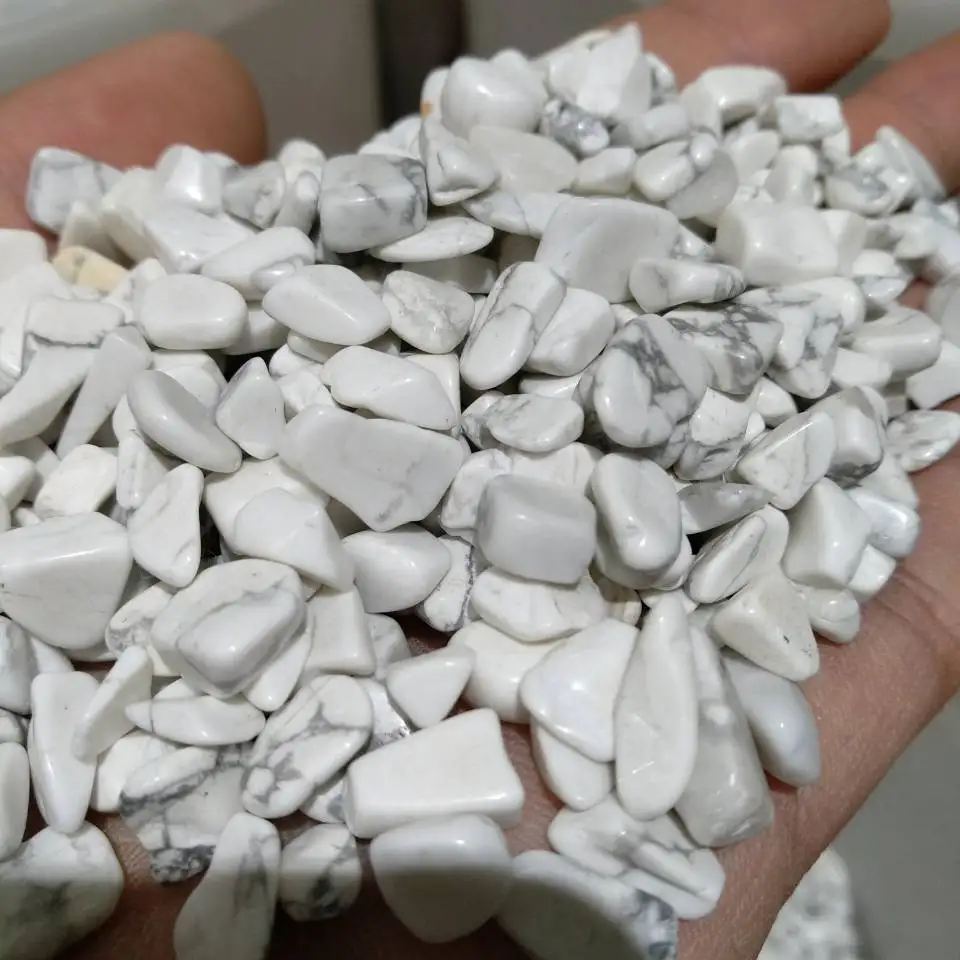 White turquoise glossy Gravel Degaussing stone Specimen Crystals heal