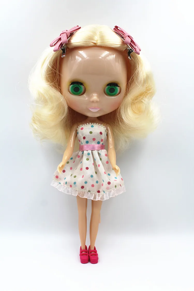 

Blygirl Doll beige curly hair 30CM Doll 1/6 Blyth Doll body Fashion Can refit makeup Fashion doll White skin