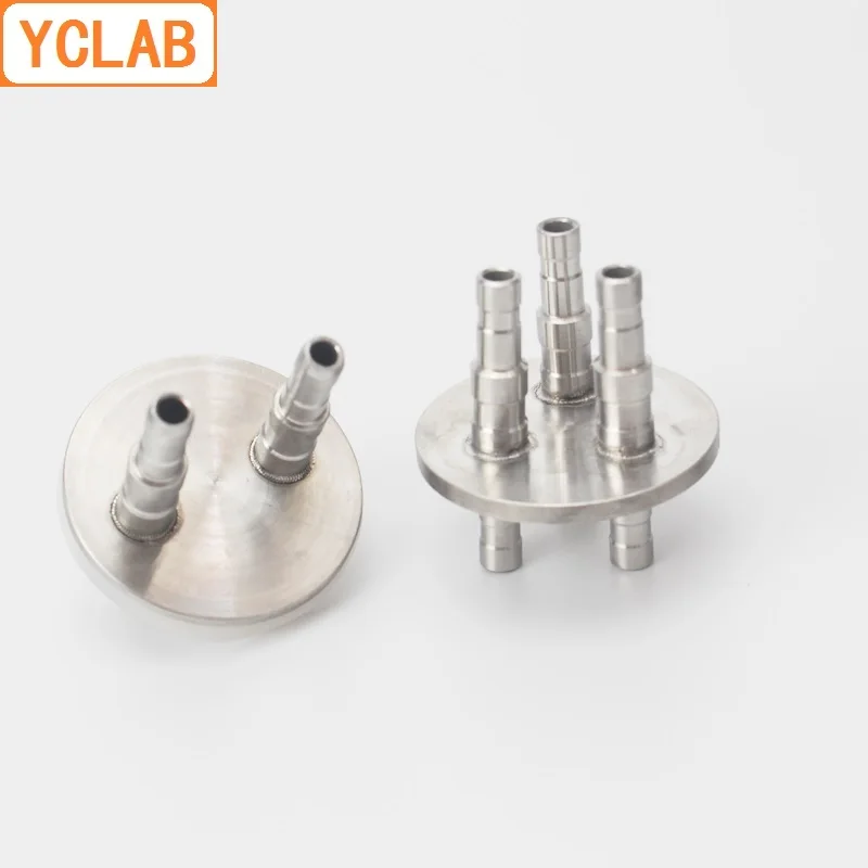 YCLAB Blue Cap with 2/3/4 Stainless Steel Holes Reagent Feeding Bottle for Fermenter Anaerobic Injection Mobile Phase Labware