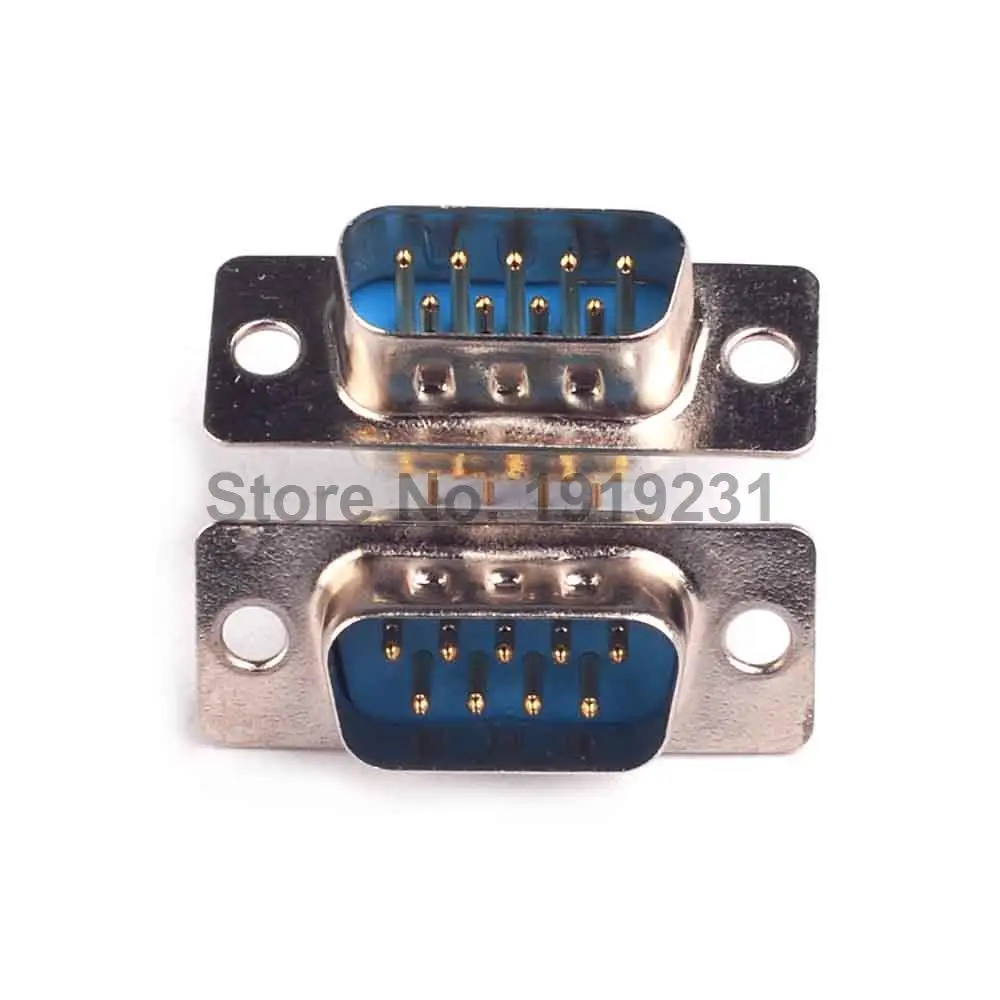 2PCS DB9 Connector Male / Female Serial Port Pin Pin Round Pin RS232