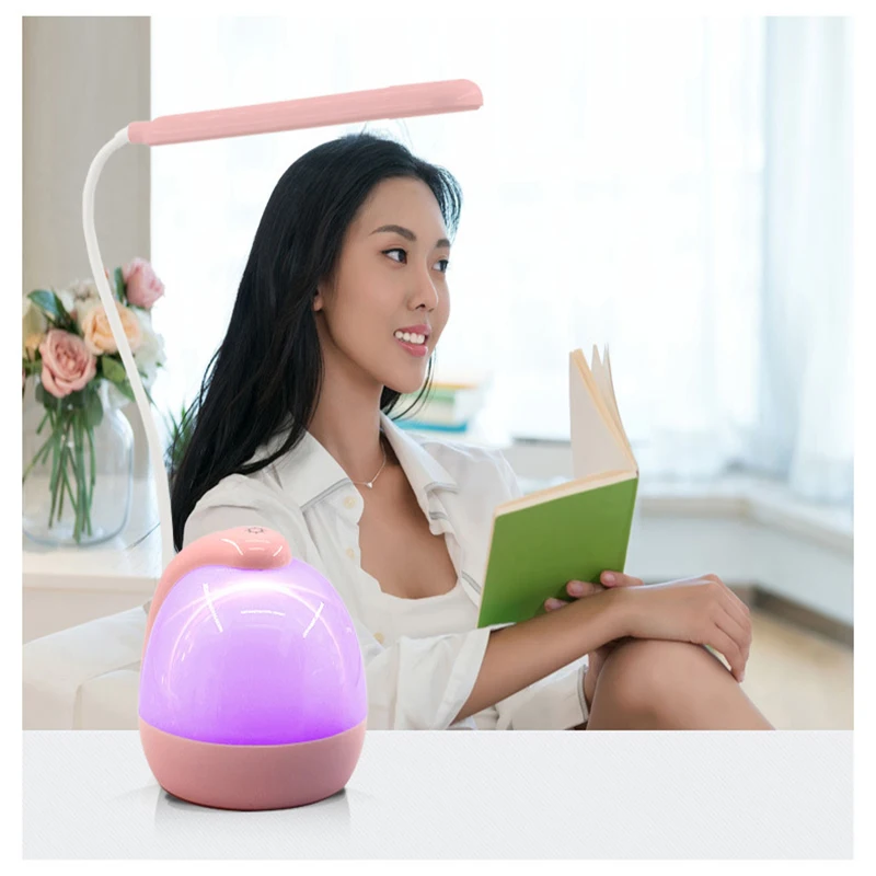 Creative LED student eye protection lamp 360 lighting night light touch desktop learning lamp